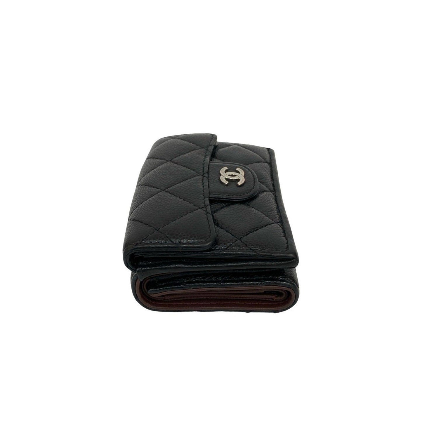 Chanel Matelasse Coco Caviar Leather Tri-Fold Wallet