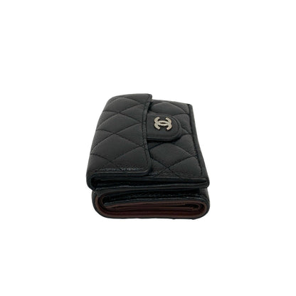 Chanel Matelasse Coco Caviar Leather Tri-Fold Wallet