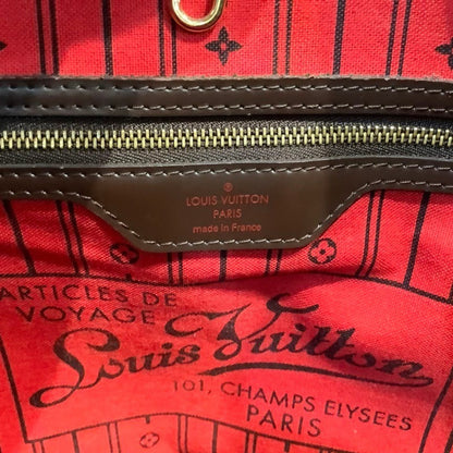 Louis Vuitton Neverfull Gm Damier Ebene Tote Bag N51106 Fl2191 Large Kb-9896