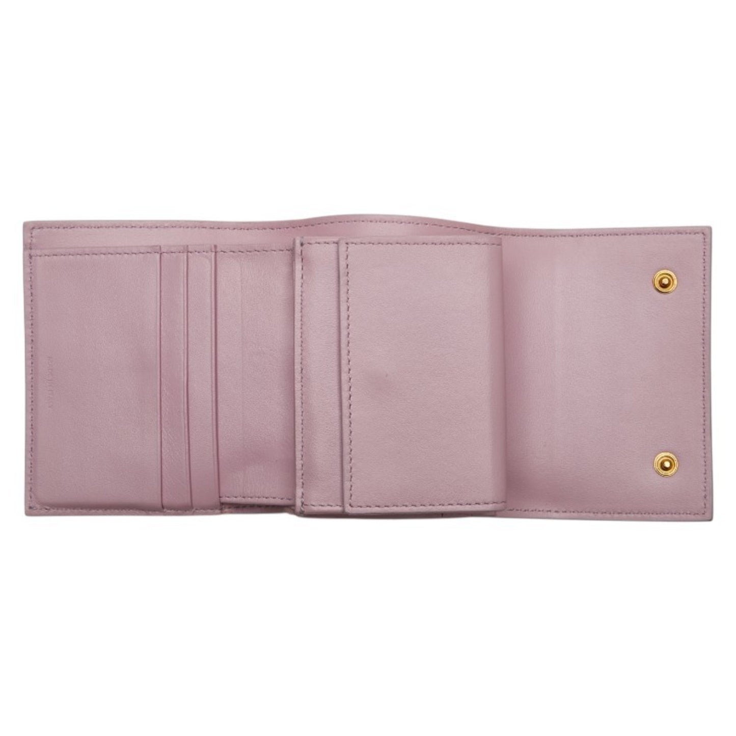 Celine Small Trifold Wallet In Pink Leather
