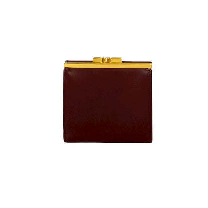 Cartier Must Line Leather Clasp Tri-Fold Wallet