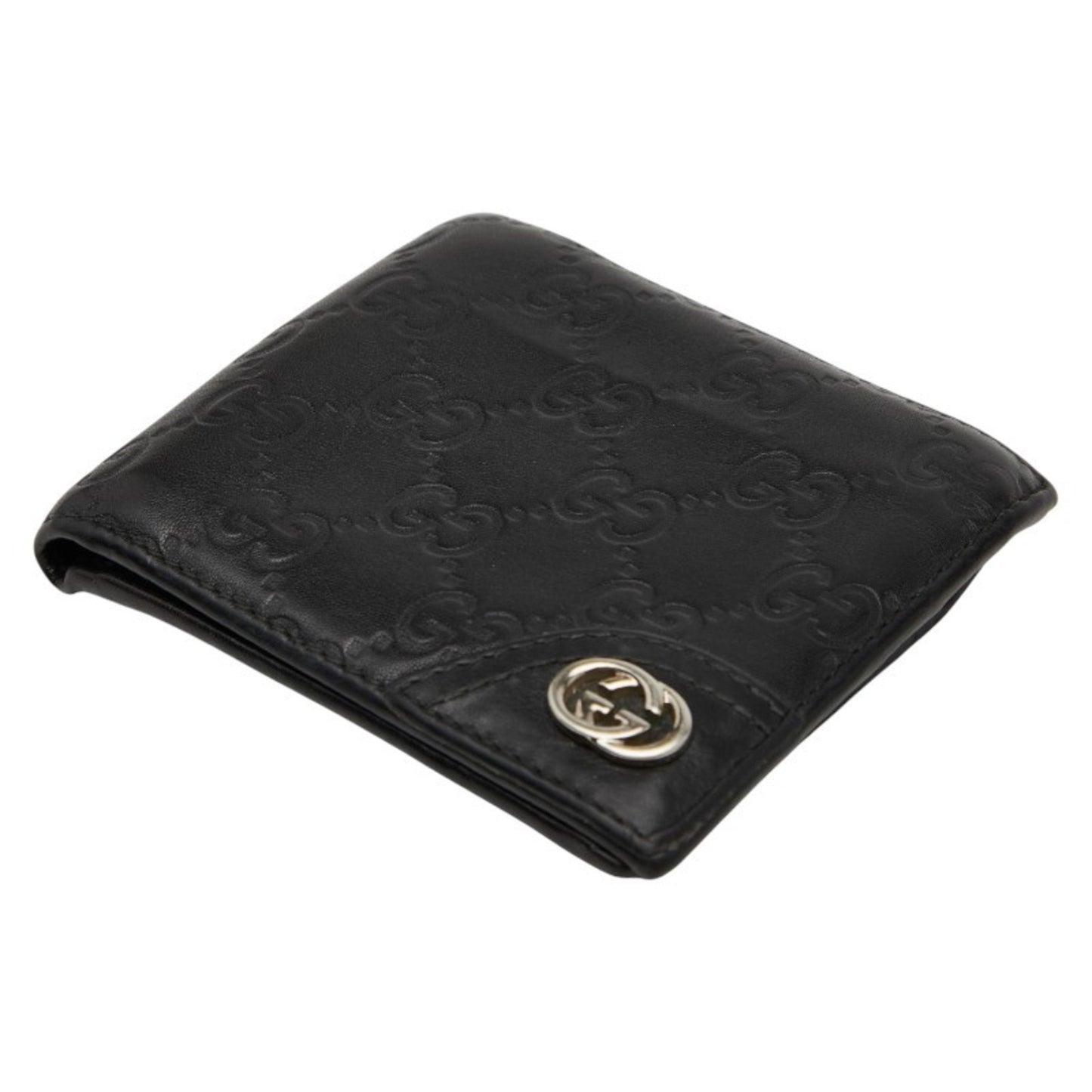 Gucci Guccissima Bifold Wallet 181671 Black Leather