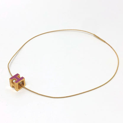 Hermes H Cube Carage D'Ash Lacquer Necklace For Women