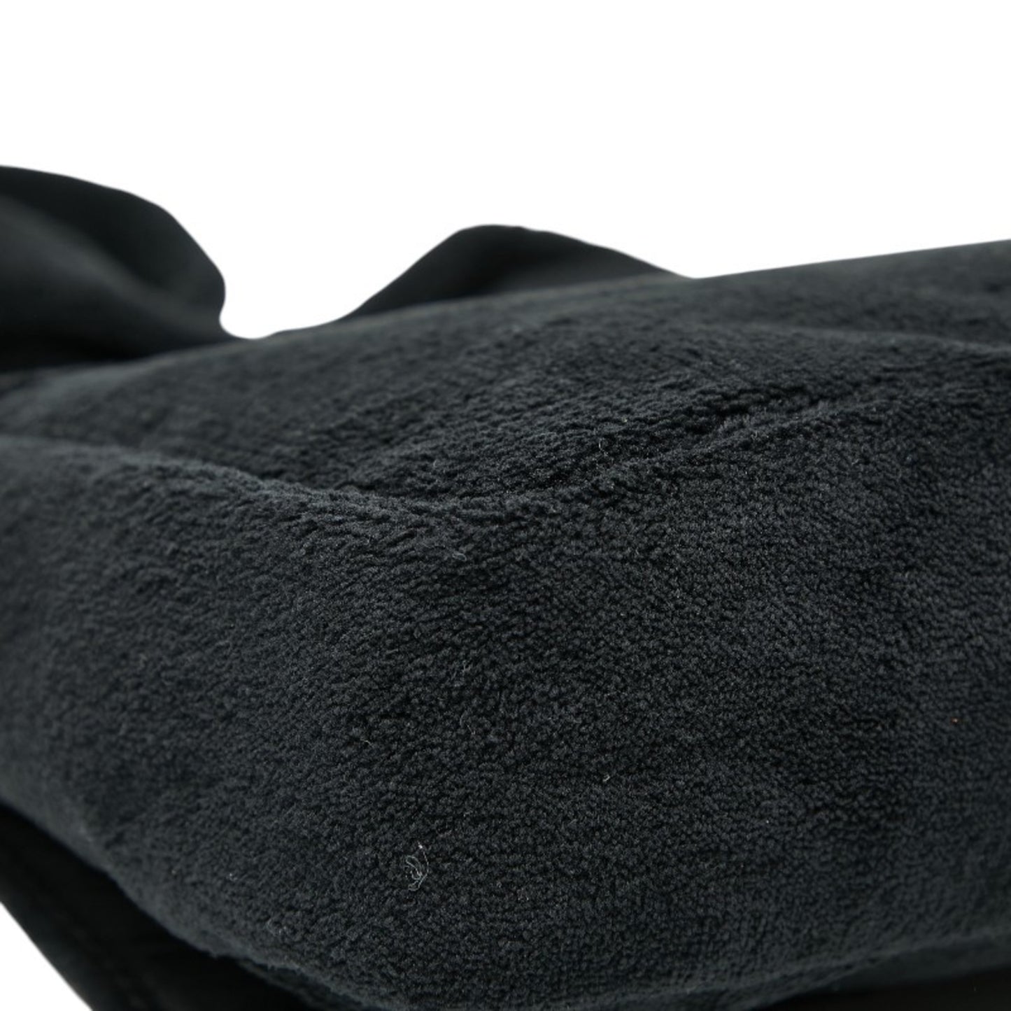 Chanel Coco Mark Novelty Crossbody Shoulder Bag In Black And White With Pile