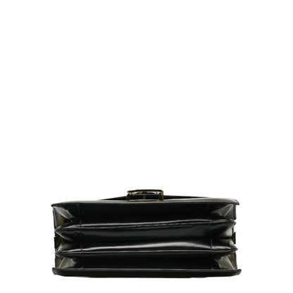 Celine Carriage Hardware One-Shoulder Bag Black Leather