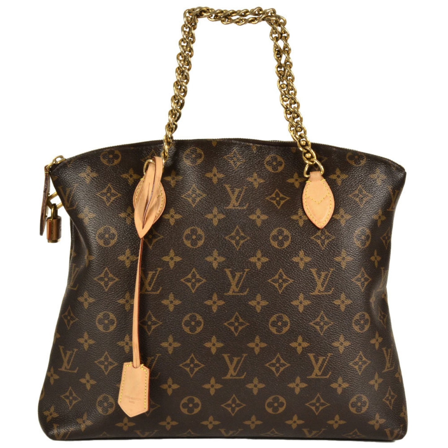 Louis Vuitton Louis Vuitton Lockit Chain Handbag Monogram Canvas M40989 Brown Du2153