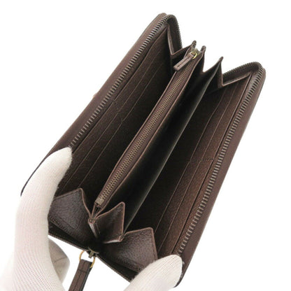 Unused Gucci Jumbo Gg Bamboo 658634 Canvas/Leather Brown Long Wallet 0783Gucci