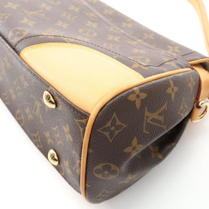 Louis Vuitton Beverly Mm Monogram Shoulder Bag Coated Canvas Leather