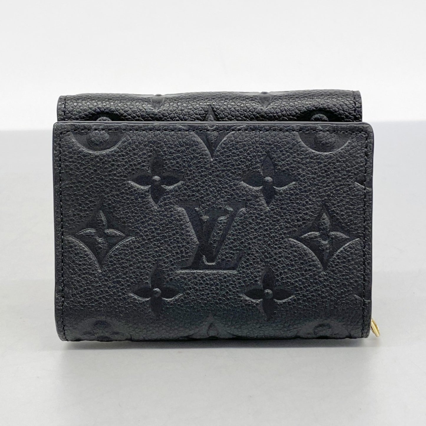 Louis Vuitton Monogram Empreinte Portefeuille Metisse Compact Tri-Fold Wallet M80880 Noir