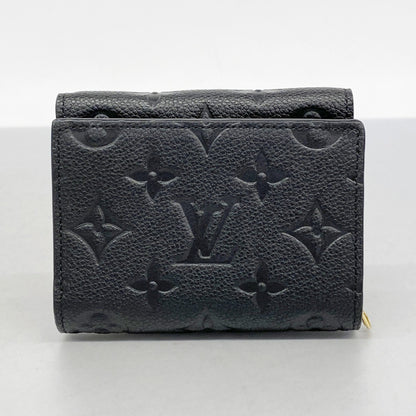Louis Vuitton Monogram Empreinte Portefeuille Metisse Compact Tri-Fold Wallet M80880 Noir