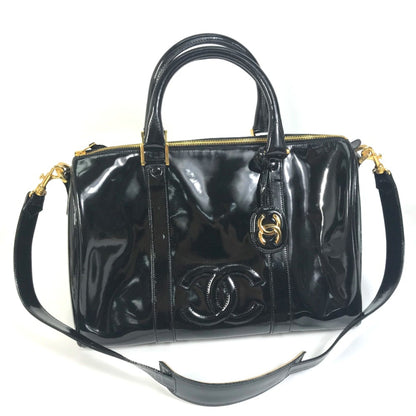 Chanel Cc Mark Bag 2Way Hand Bag Duffle Bag Black