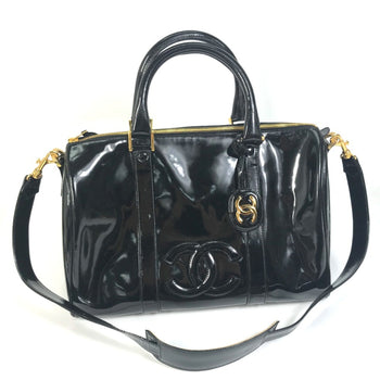 Chanel Cc Mark Bag 2Way Hand Bag Duffle Bag Black