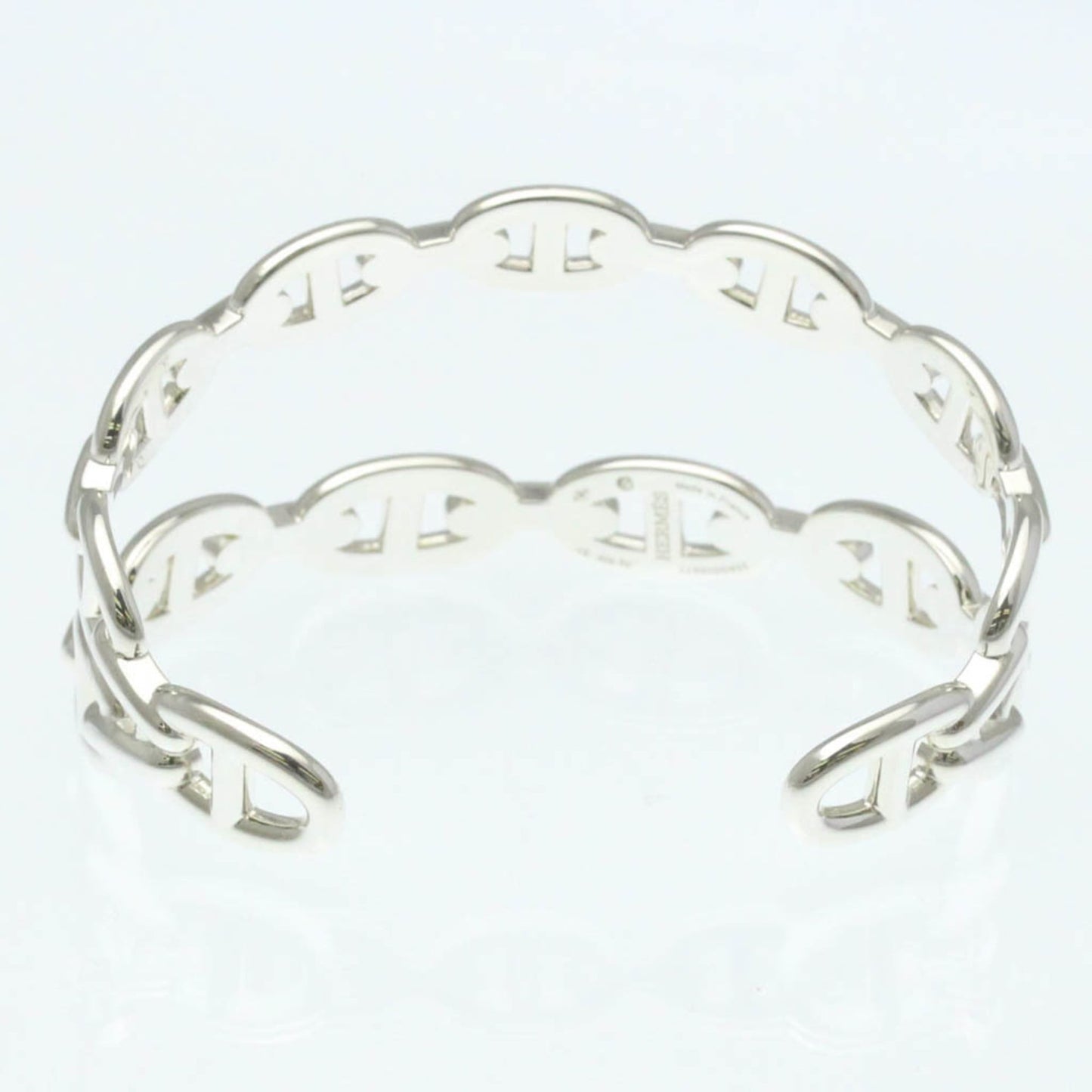 Hermes Chaine D'Ancre Silver 925 No Stone Bangle Silver