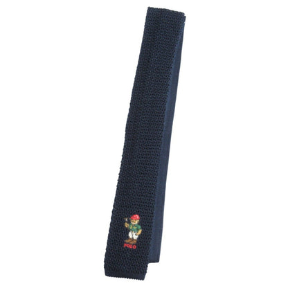 Polo Ralph Lauren Silk Polo Bear Knit Tie Navy