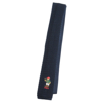 Polo Ralph Lauren Silk Polo Bear Knit Tie Navy