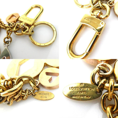 Louis Vuitton Charm Keyring Maltage Blossom Metal Gold X Silver