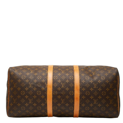 Louis Vuitton Monogram Keepall 55 Boston Bag/Travel Bag M41424 Brown Leather