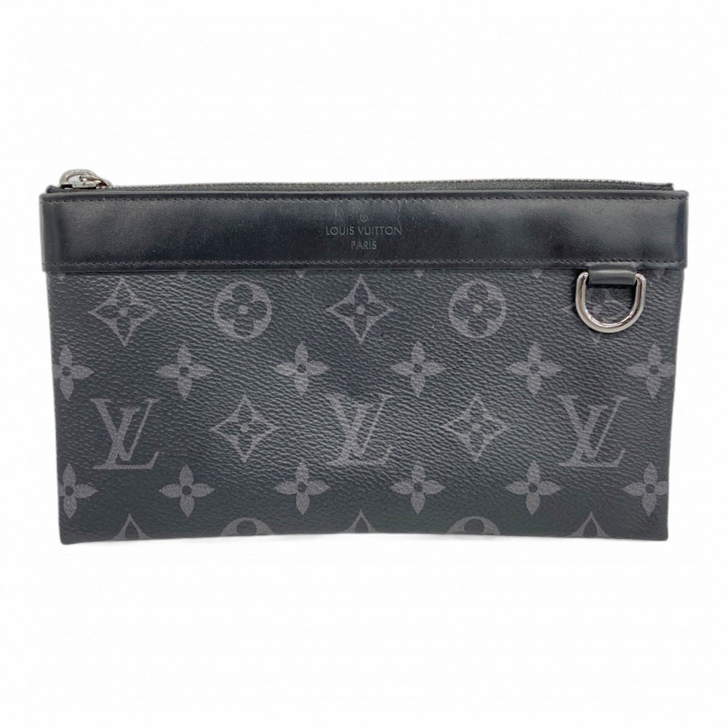 Louis Vuitton Monogram Eclipse Discovery Pm Pouch M44323 Black