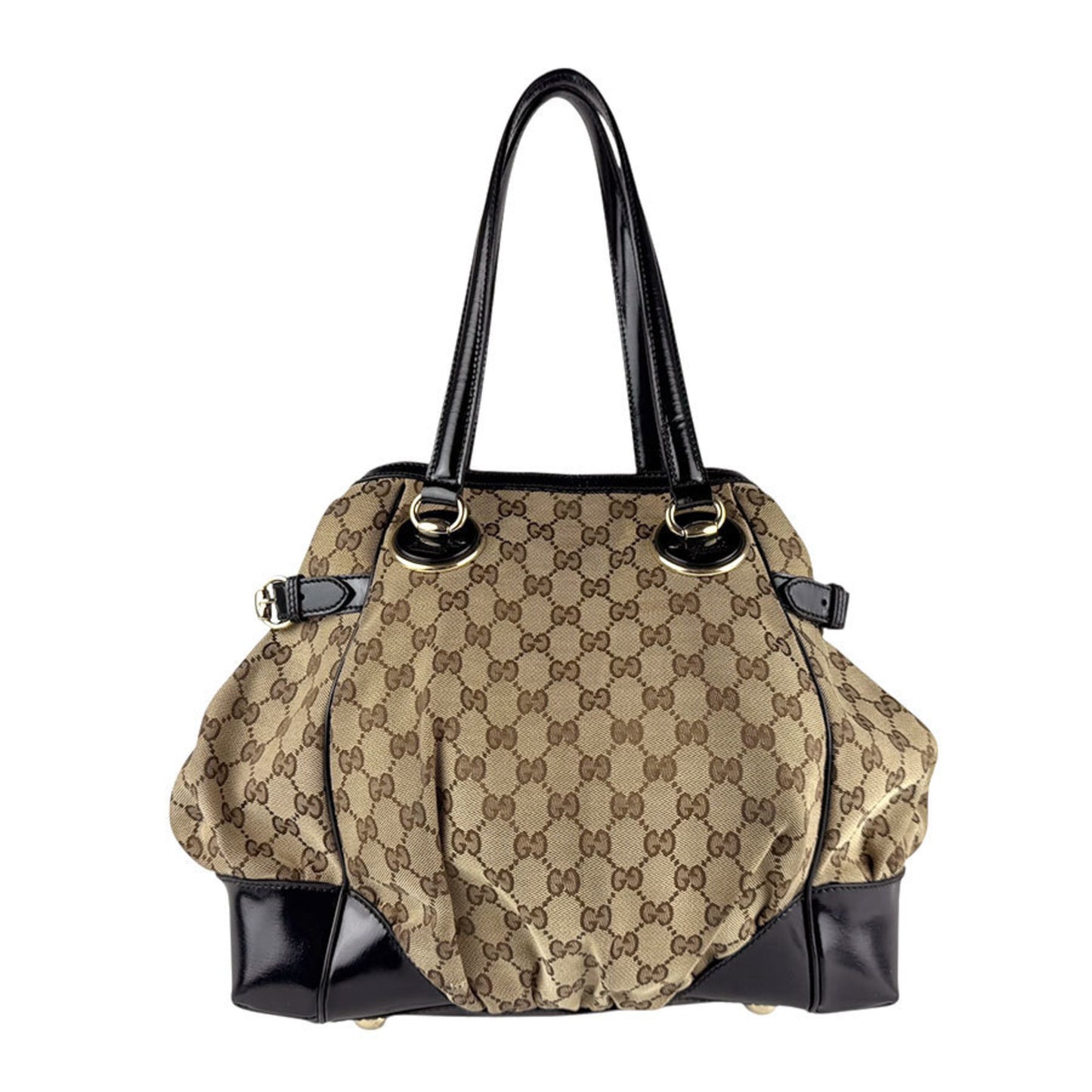 Gucci Gg Canvas And Leather Shoulder Bag