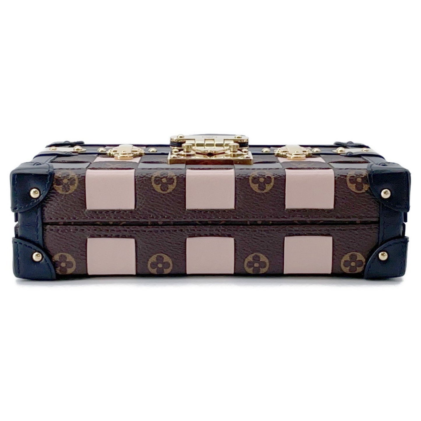 Louis Vuitton Monogram Petite Malle Shoulder Bag M45534 2-Way Clutch Black