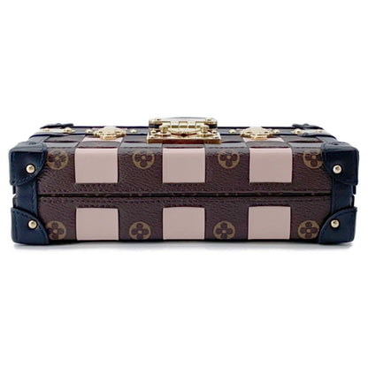 Louis Vuitton Monogram Petite Malle Shoulder Bag M45534 2-Way Clutch Black
