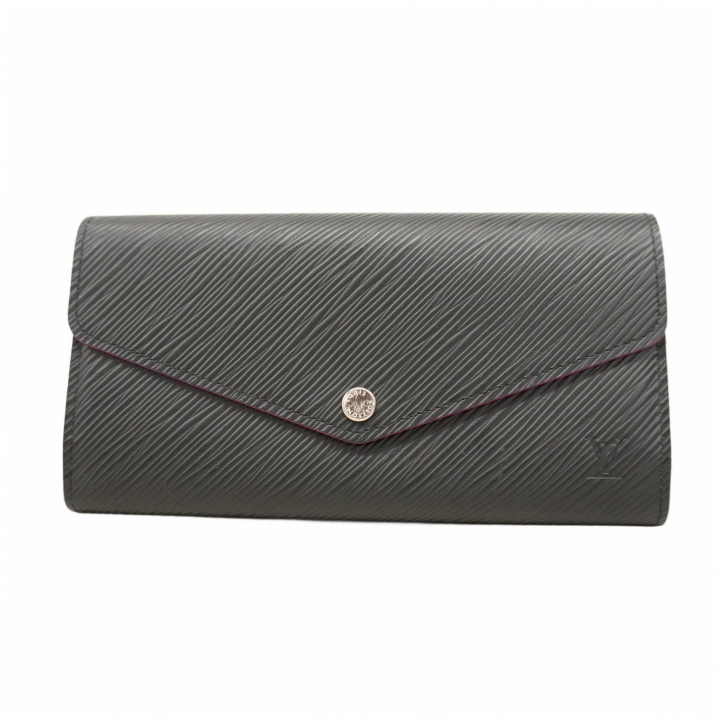 Louis Vuitton Epi Portefeuille Sarah Long Wallet M64322 Noir Hot Pink