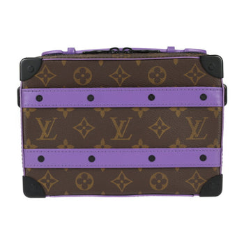 Louis Vuitton Louis Vuitton Handle Soft Trunk Monogram Macassar Handbag M46264 Leather Brown Purple
