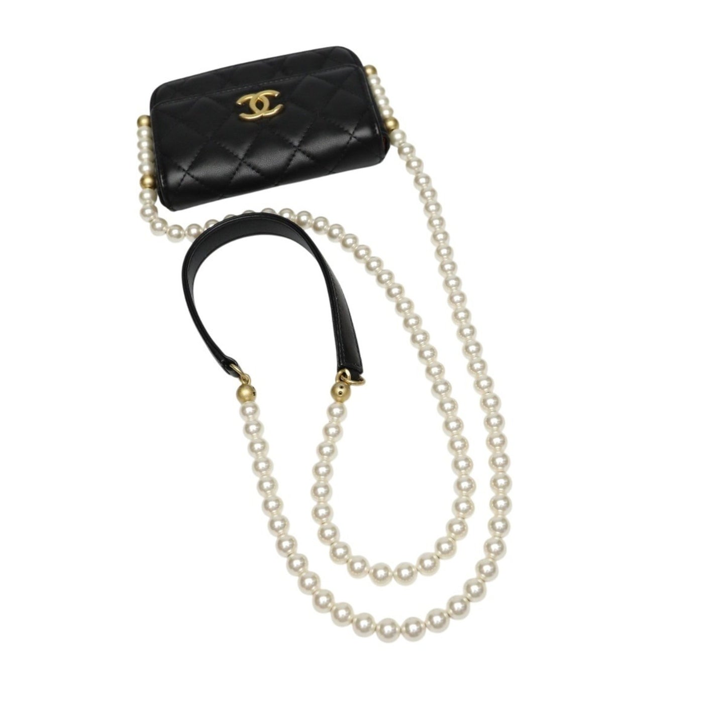 Chanel Mini Matelasse Shoulder Bag In Black Lambskin