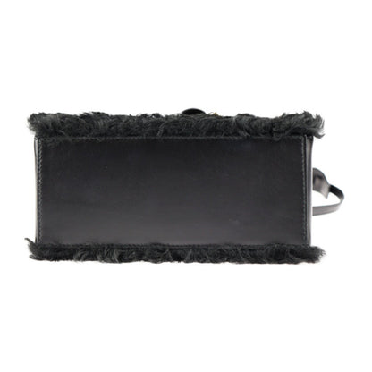 Balenciaga Balenciaga Padlock Nude Mini Handbag 347237 Bp91J 1000 Mouton Leather Black Gold