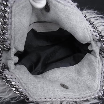 Stella Mccartney Falabella Shoulder Bag - Grey Fur
