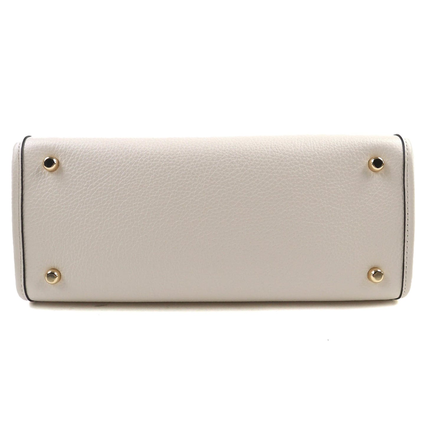 Coach 24Aw Co976 Logo Dempsey 2-Way Leather Tote Bag/Shoulder Bag In Chalk Ivory