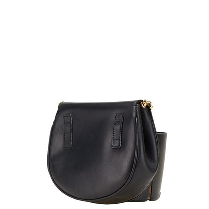 Salvatore Ferragamo Gancini Crossbody Chain Shoulder Bag Aq214204 Black Leather