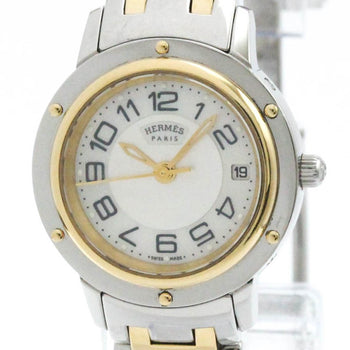 Hermes Clipper Mop Dial Gold Plated Steel Quartz