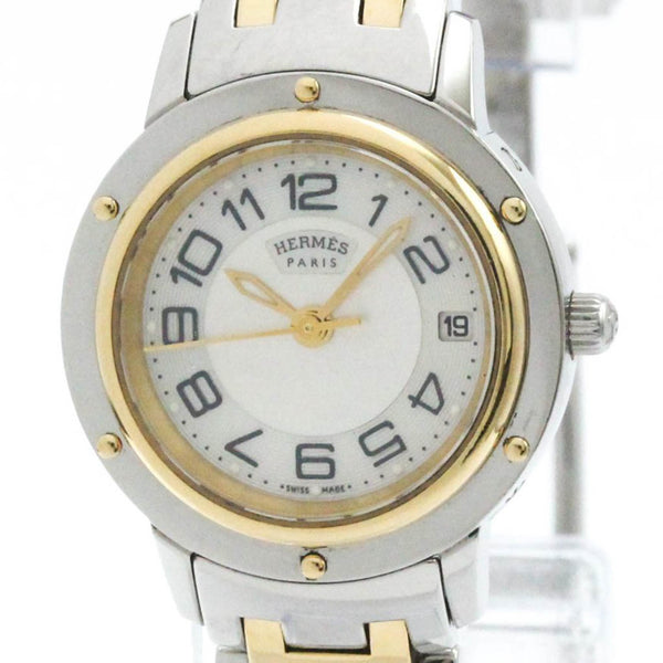 Hermes Clipper Mop Dial Gold Plated Steel Quartz
