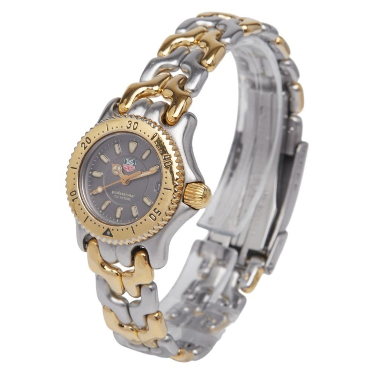 Tag Heuer Cell Watch Wg1420-0 Quartz Gray Dial Stainless Steel Plated