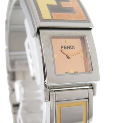 Fendi Secret 2 Time Zone 5500L Stainless Steel Gold Quartz Watch 1915 Fendi