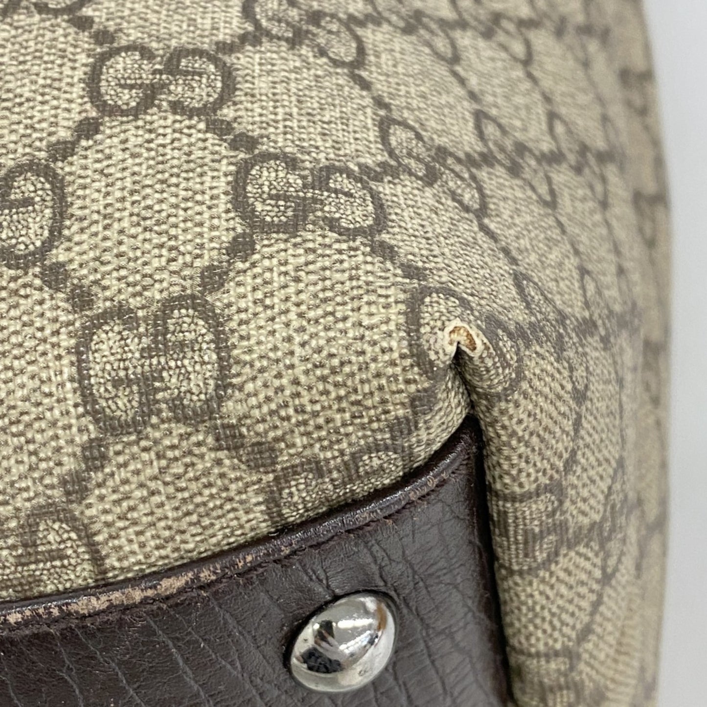 Gucci Gg Supreme Tote Bag 131220 Beige Brown