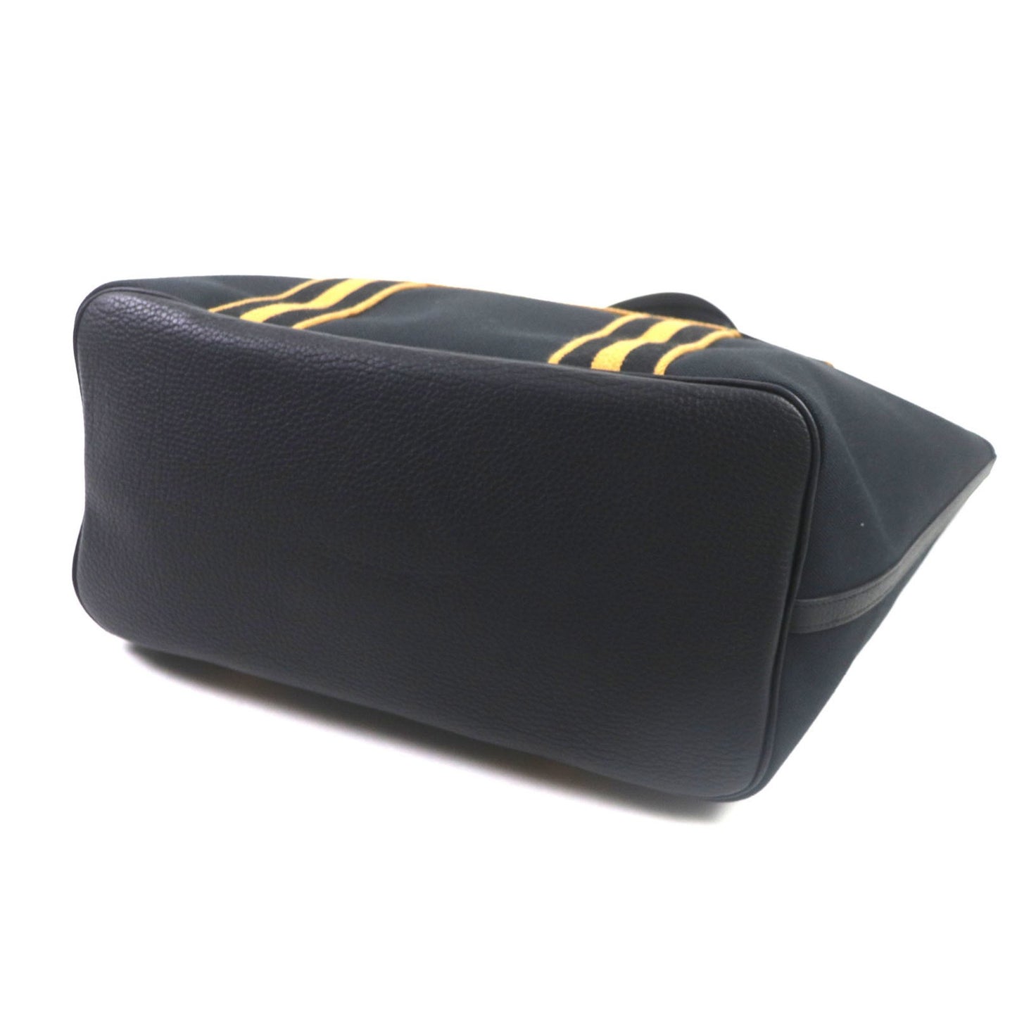 Hermes Pur Sangle Toile Militaire Taurillon Clemence Tote Bag