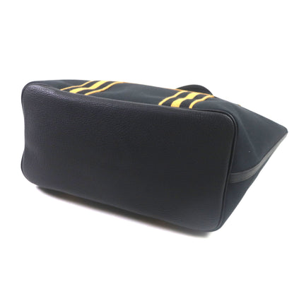 Hermes Pur Sangle Toile Militaire Taurillon Clemence Tote Bag