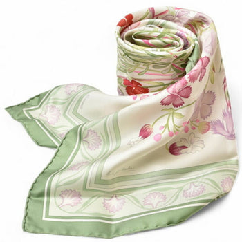 Hermes Scarf Muffler Hermes Carre 90 Silk Twill Oeilletssauvagesetautrescaryophyllees Wild
