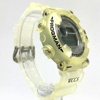 G-Shock Casio Frogman Wccs Dw-8201Wc-8T Titanium Watch With White Skeleton And Black Case