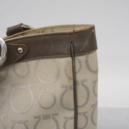 Salvatore Ferragamo Gancini Canvas Tote Bag