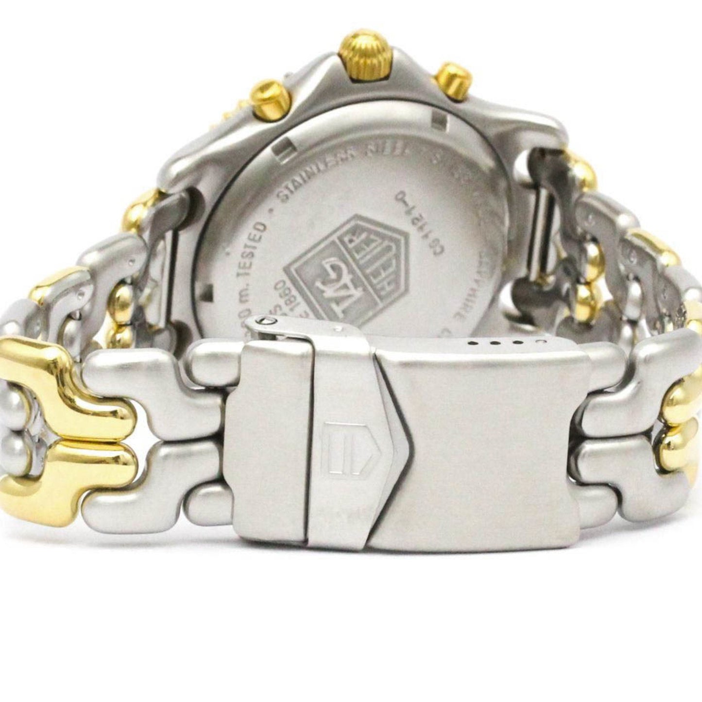 Tag Heuer Sel Chronograph Gold Plated Steel Watch Cg1121Polished