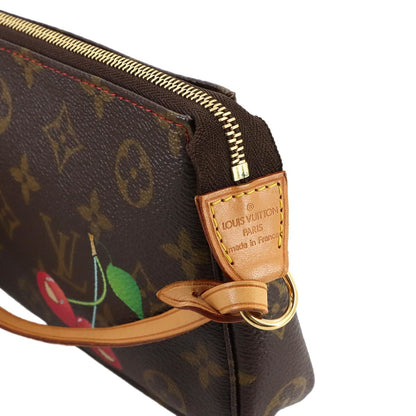 Louis Vuitton Monogram Cherry Pochette Accessoires Handbag M95008 By Takashi Murakami