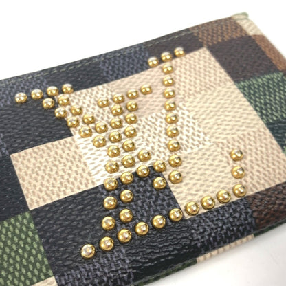 Louis Vuitton M83175 Damier Pop Pochette Cle Wallet Coin Purse Keychain Bag Charm Studs Wallet/Coin