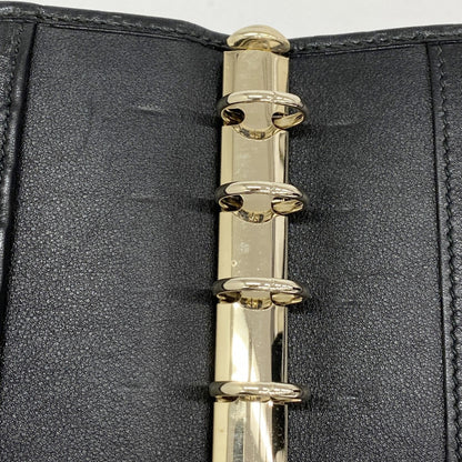 Gucci Guccissima Notebook Cover 115240 Leather Black Champagne