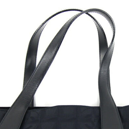 Chanel Tote Bag New Travel Line Gm A15825 Black Nylon Leather Coco Mark