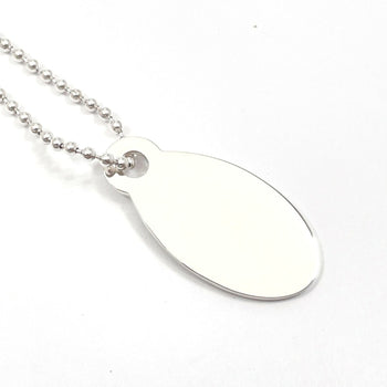 Tiffany & Co. Tiffany Return To Oval Tag Necklace In 925 Sterling Silver