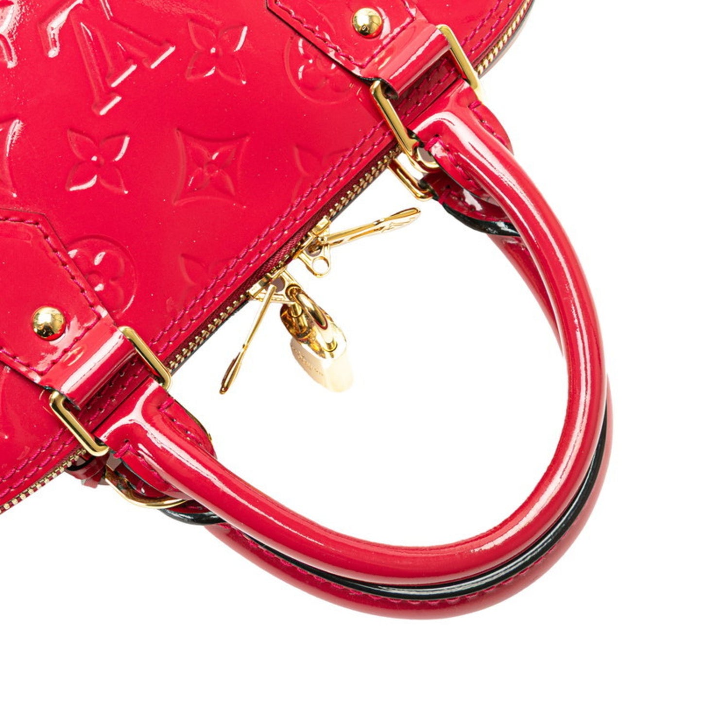 Louis Vuitton Monogram Vernis Alma Pm Handbag M91693 Rouge Grenadine Red Patent Leather