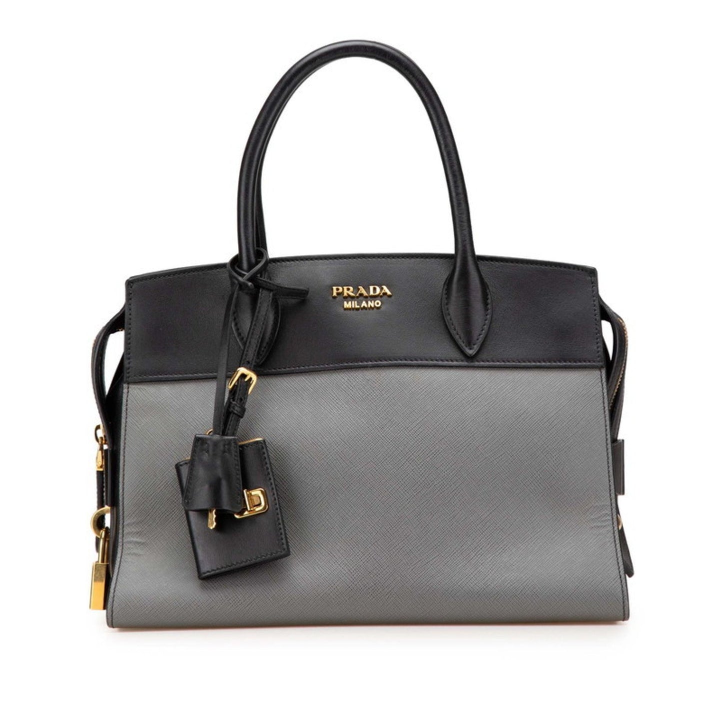 Prada Esplanade Two-Tone Handbag 1Ba046 In Black